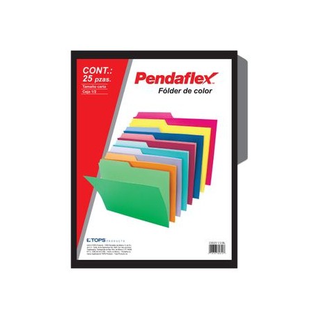 Folder Tamaño Carta Pendaflex Negro 25pzas