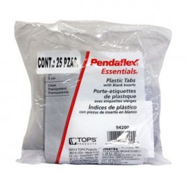 JINETE 5CM TRANSPARENTE PLATICO CON ETIQUETAS 25piezas