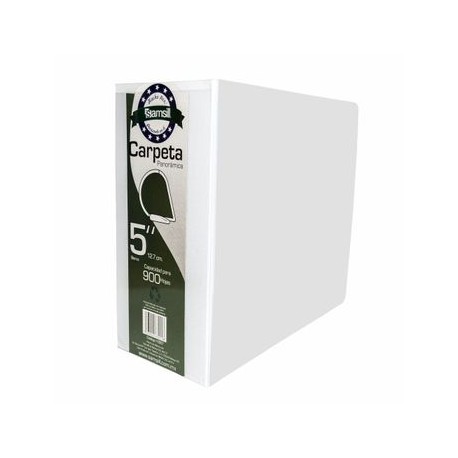 Carpeta Panorámica Tamaño Carta 5" Herraje D Samsill Blanca