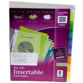 SEPARADOR 8 DIVISIONES Pestañas A COLORS DURABLE AVERY