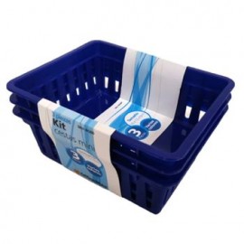 Mini Cestas OfficeMax Varios Colores 3 pzas