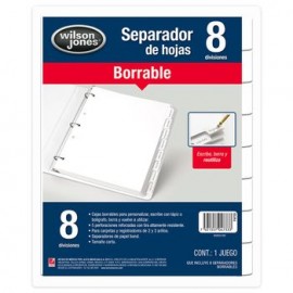 SEPARADOR BORRABLE BLANCO 8 DIV WJ
