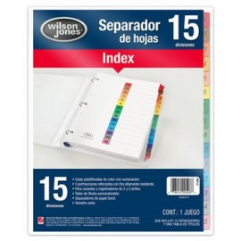 SEPARADOR NUMERADO COLOR 15 DIV WJ