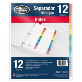 SEPARADOR NUMERADO COLOR 12 DIV WJ