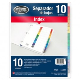 SEPARADOR NUMERADO COLOR 10DIV WJWJ