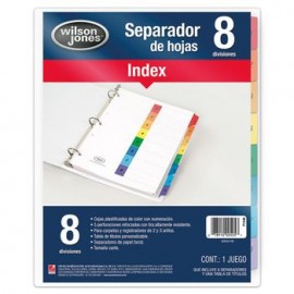 SEPARADOR NUMERADO COLOR 8 DIV WJ WJ
