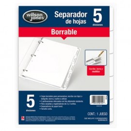 SEPARADOR BORRABLE BLANCO 5DIV WJ