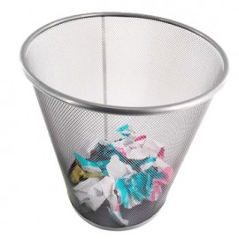 Bote de basura redondo gris