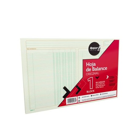 Block Hoja De Balance D/Carta 50 Hjs