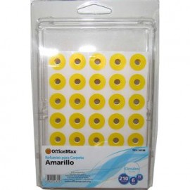 Refuerzo para carpeta vinil color amarillo de 15 210 piezas