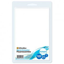 Etiqueta Rectangular Fluorecente 2.5x7.6cm OfficeMax 105 etiquetas
