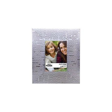Portarretrato moldura 9 texturizado 5x7" Color plata