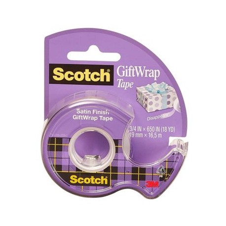 Cinta para Envolver Regalos Scotch 19mm x 16.5m