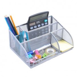 Organizador Multisección 5 Compartimientos OfficeMax Mesh Plata