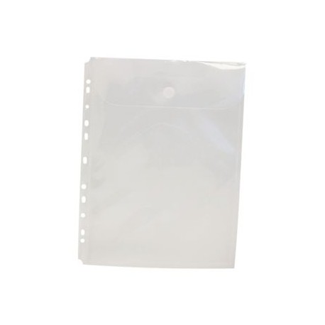 Sobre Tamaño Carta Vertical con Botón y Perforaciones Polipropileno OfficeMax Transparente