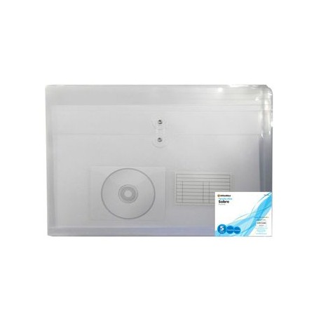 Sobre Tamaño Oficio con Hilo Polipropileno OfficeMax Transparente 5 Piezas