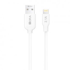 Cable USB a Lightning 1Hora 2.1A Blanco 1 metro