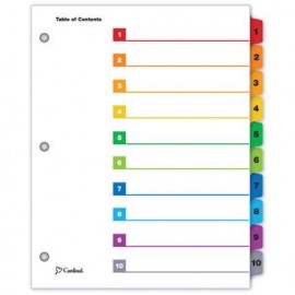 SEPARADOR 10 DIVISIONES Pestañas MULTICOLOR ONESTEP