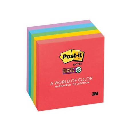Post-It Notas Super Sticky 3x3" 4 Blocks de 90 hojas