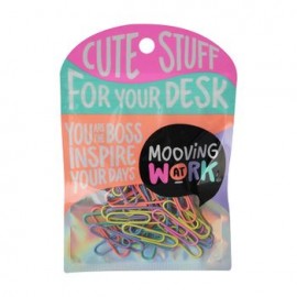 Clips Mooving Multicolor 33mm 60 piezas