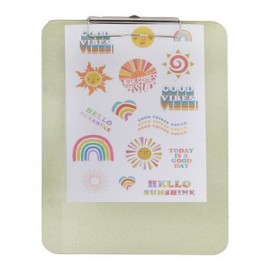 Tabla Stuk Good Daisy con Stickers Amarilla